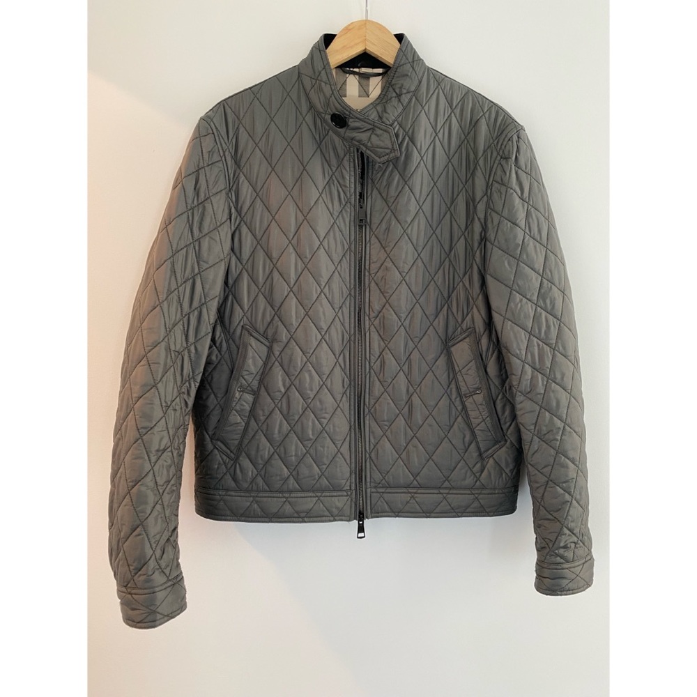 Gray Quilted Burberry Jacket